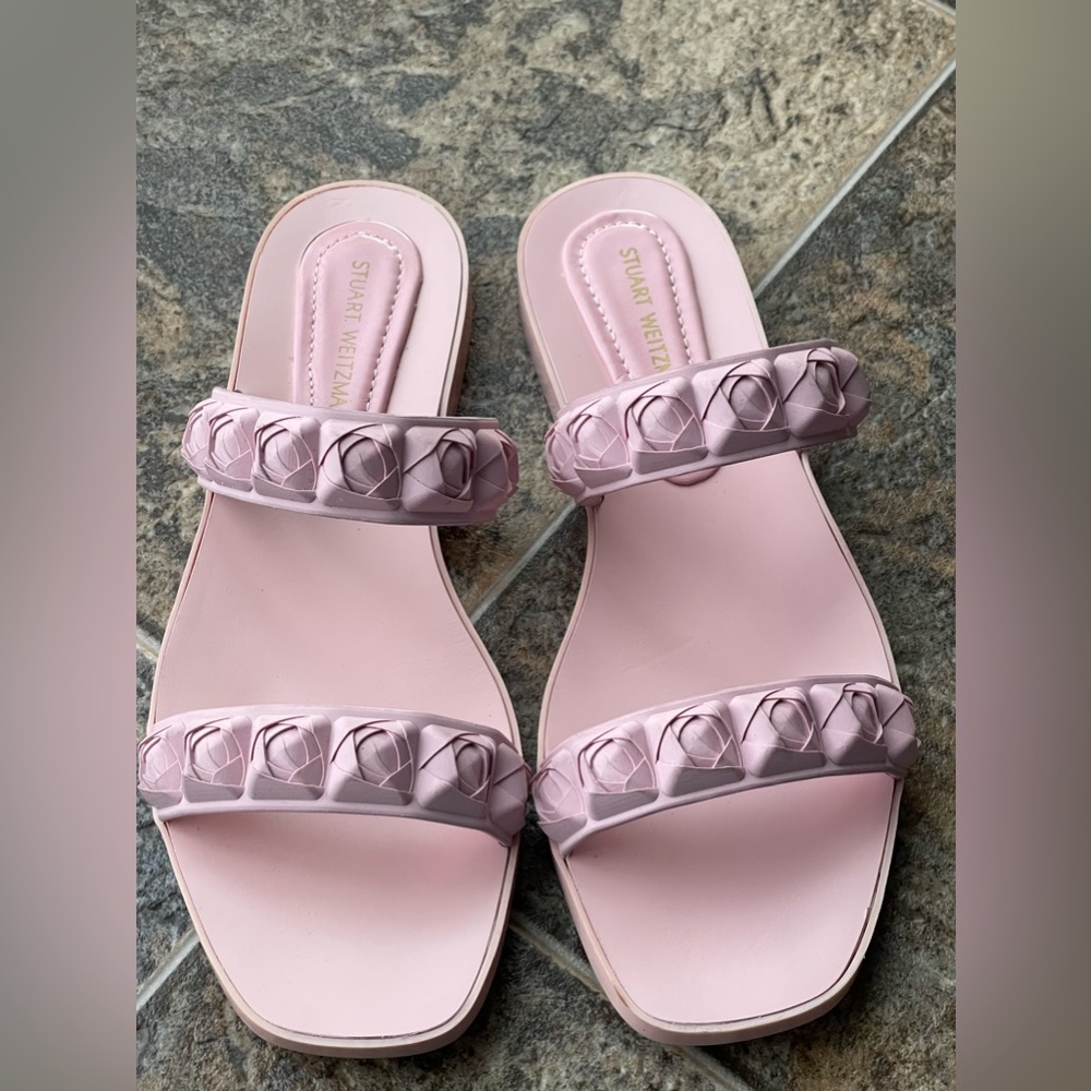 Stuart Weitzman Rosita Dual Strap Sandal- Pink, Women’s Size 6
